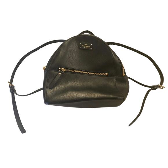 Kate Spade Handbags - Kate Spade Black Pebbled Leather Mini Backpack